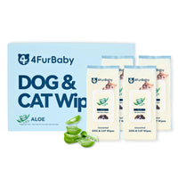 100 counts Extra - Thick Plant Wipes Premium 100% Plant - Based & Compostable Pet Grooming Wipes – Keep Your Pet Fresh the EZ Way - 4FurBaby