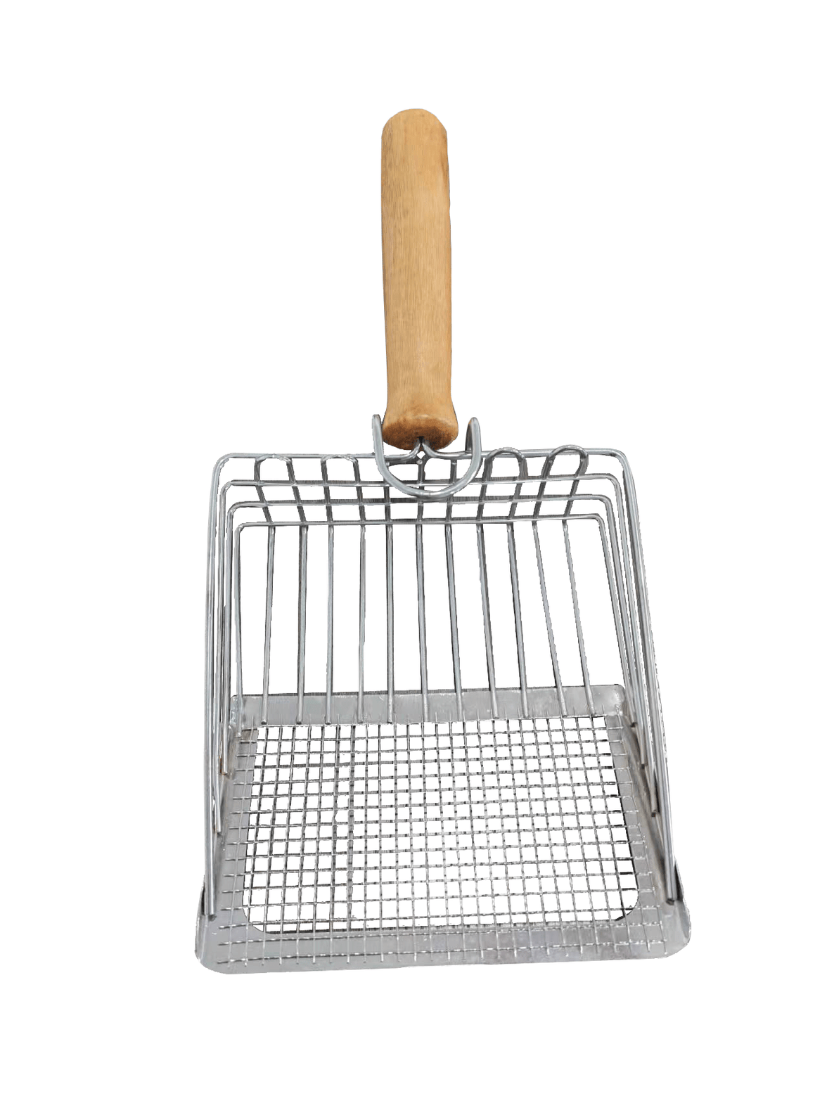 2 - in - 1 Stainless Steel Cat Litter Scoop - Wooden Handle, Efficient Cleaning - 4FurBaby