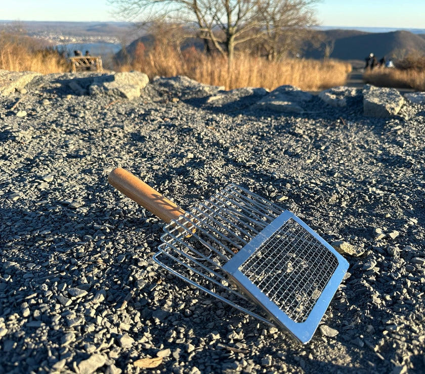 2 - in - 1 Stainless Steel Cat Litter Scoop - Wooden Handle, Efficient Cleaning - 4FurBaby