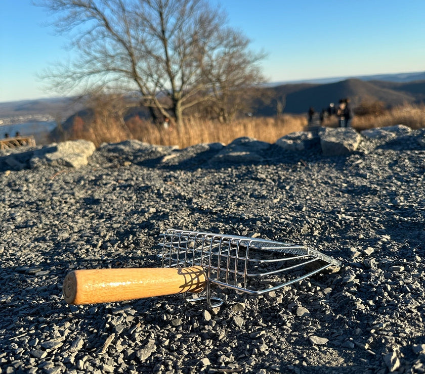 2 - in - 1 Stainless Steel Cat Litter Scoop - Wooden Handle, Efficient Cleaning - 4FurBaby