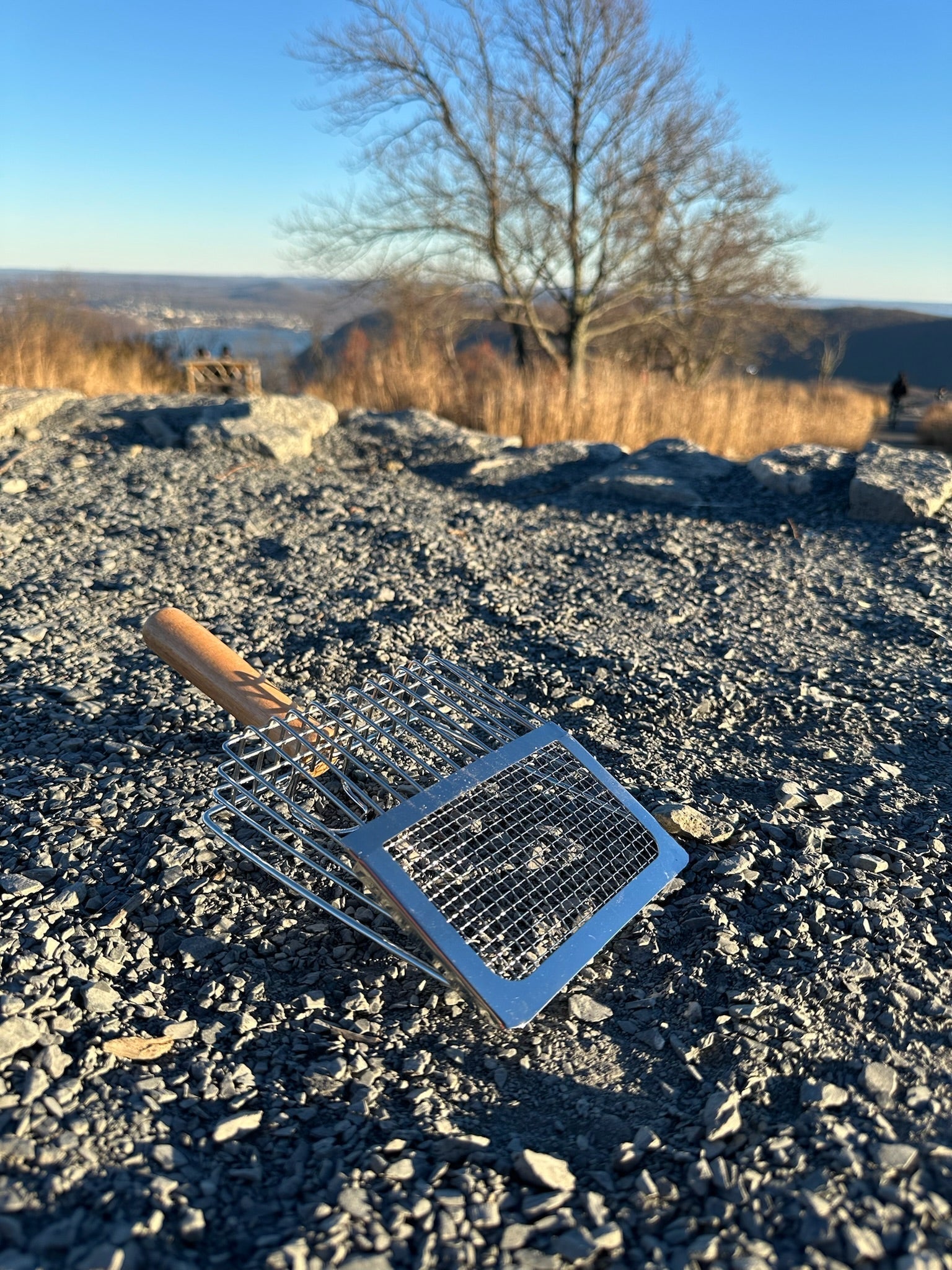 2 - in - 1 Stainless Steel Cat Litter Scoop - Wooden Handle, Efficient Cleaning - 4FurBaby