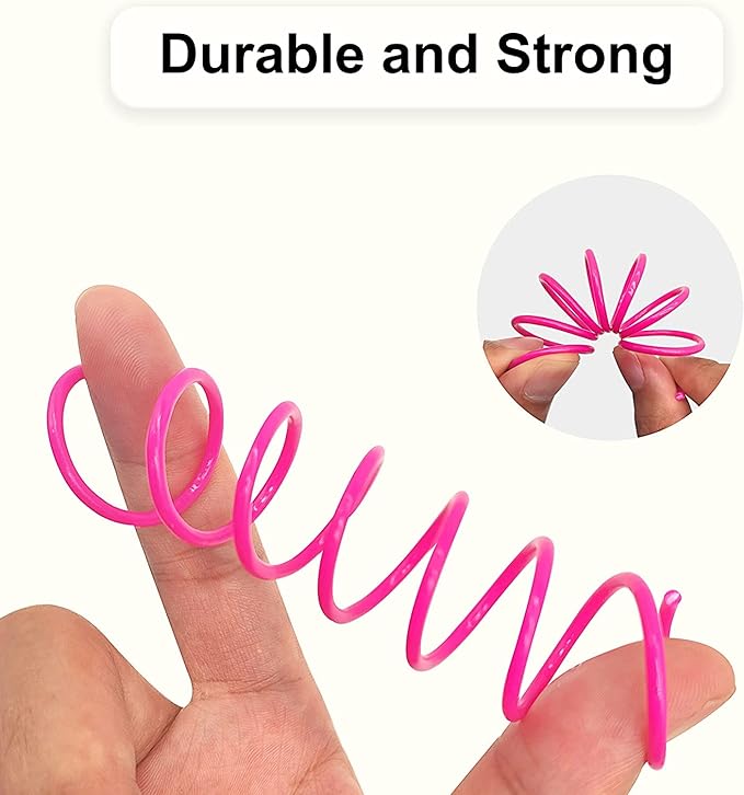 Cat Toy - Colorful Plastic Spring Ball Interactive Set (Pack of 4) - 4FurBaby