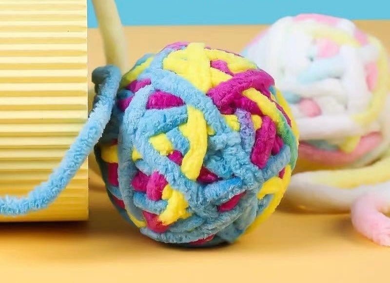 Colorful Cat Bell Plush Balls - Durable Chew Toy for Pets - 4FurBaby