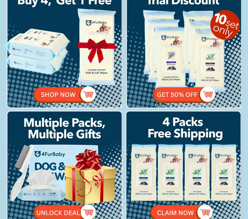 4furbaby Dog and cat wipes