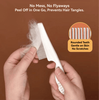 Pet Flea Comb - Plastic & Stainless Steel Needle Comb for Cats and Dogs - 4FurBaby