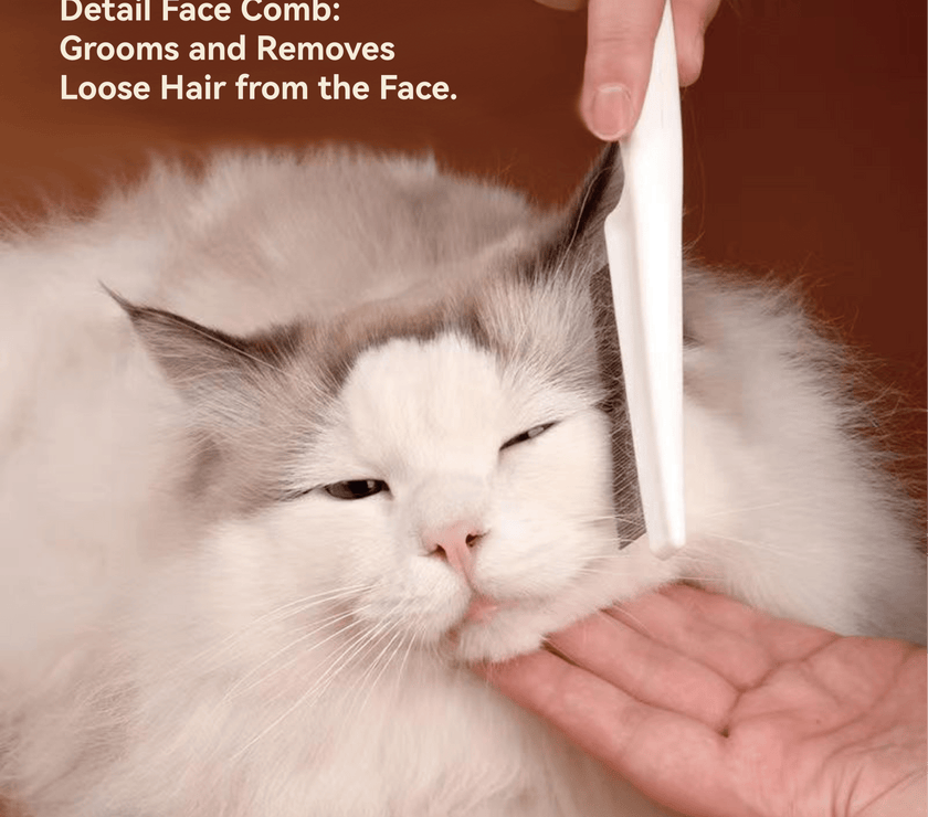 Pet Flea Comb - Plastic & Stainless Steel Needle Comb for Cats and Dogs - 4FurBaby