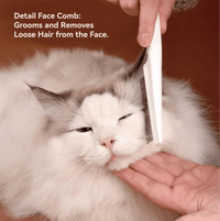 Pet Flea Comb - Plastic & Stainless Steel Needle Comb for Cats and Dogs - 4FurBaby