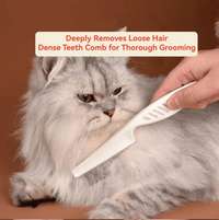 Pet Flea Comb - Plastic & Stainless Steel Needle Comb for Cats and Dogs - 4FurBaby