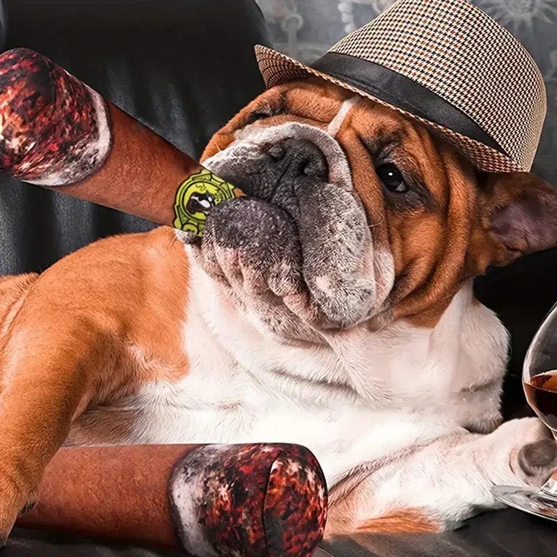 Pet Toy - Realistic Cigar Plush Chew Toy for Dogs and Cats - 4FurBaby