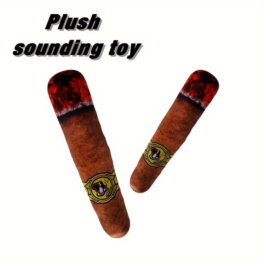 Pet Toy - Realistic Cigar Plush Chew Toy for Dogs and Cats - 4FurBaby