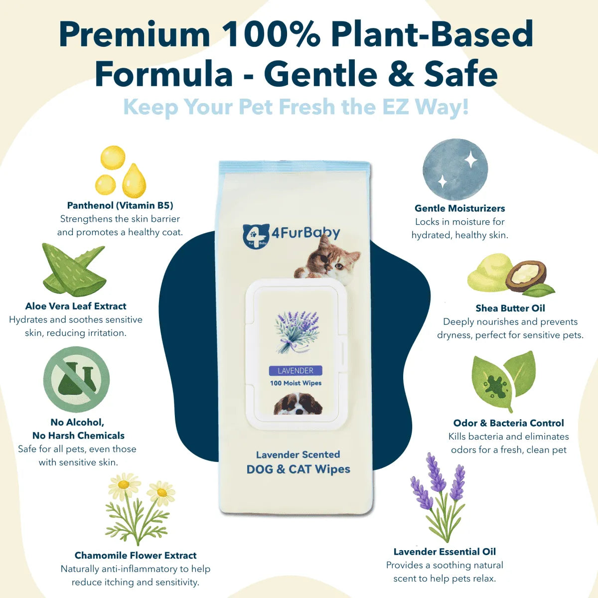 4furbaby pet cleaning wipes