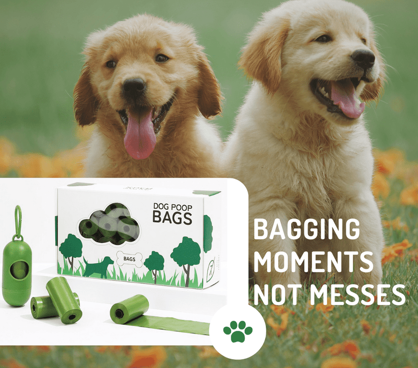  Eco - Friendly Degradable Pet Waste Bag Set - Thick Poop Bags with Dispenser - 4FurBaby