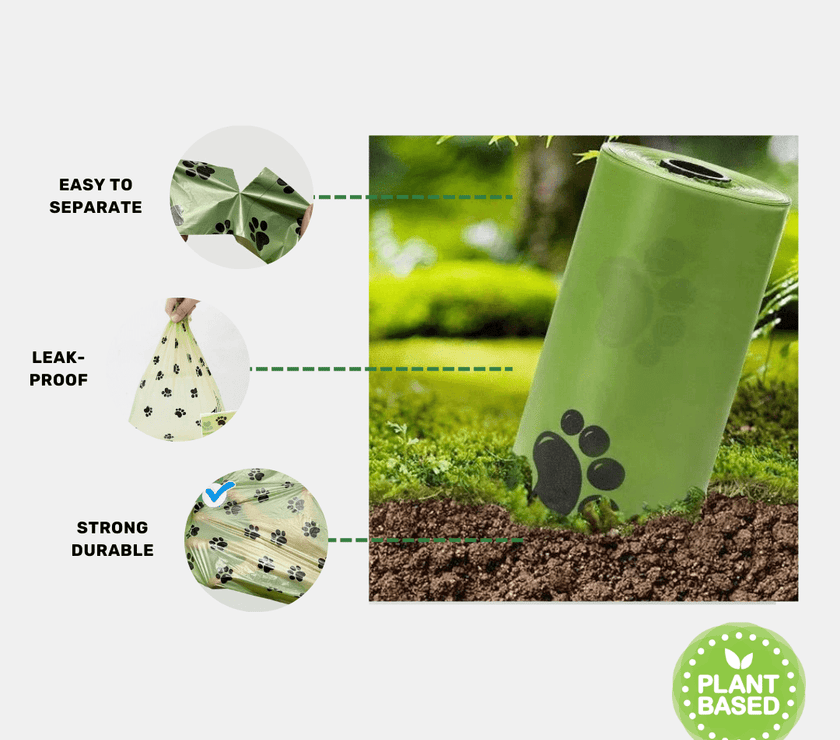 Value Pack poop bag - Perfect for Storage - Eco - Friendly Degradable Pet Waste Bag Set - Thick Poop Bags with Dispenser - 4FurBaby